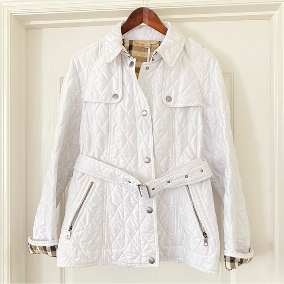 Burberry White Quilted Brit Jacket - Picture 1 of 10